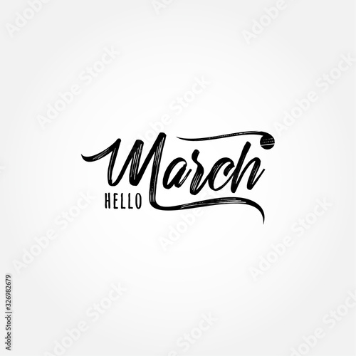 Hello March Banner Vector Design For Celebrate Moment