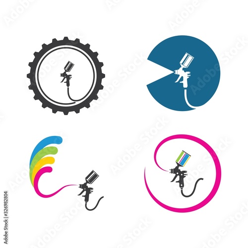 spraygun vector icon illustration design