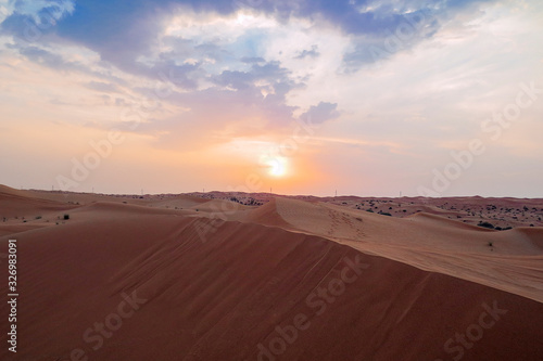 sonnenuntergang in der W  ste