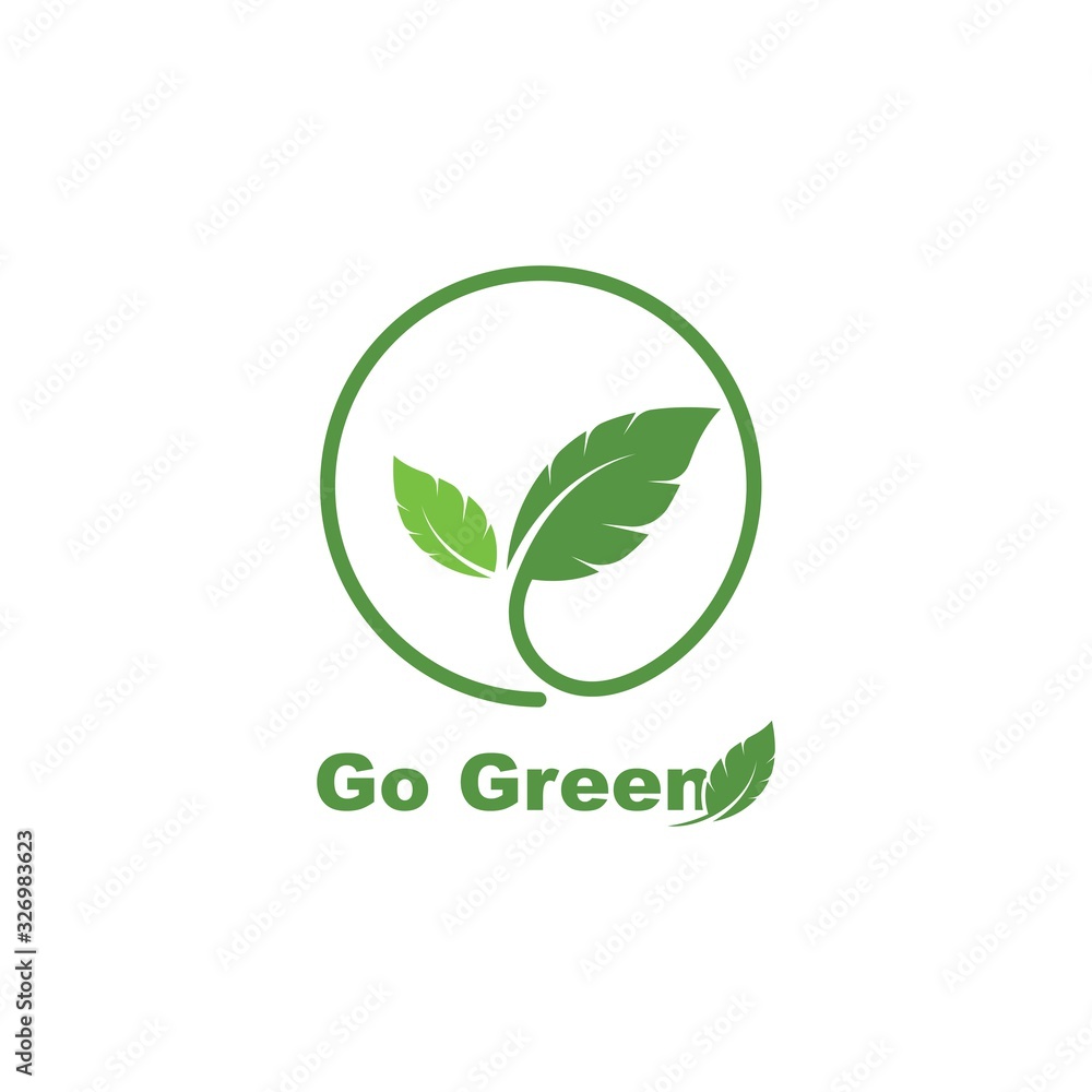 green leaf ecology nature element vector icon of go green green leaf ecology nature element vector icon of go green