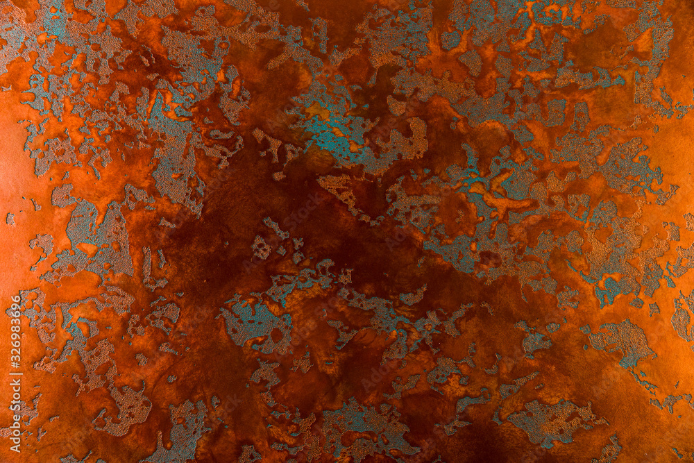Rust pattern on metal surface