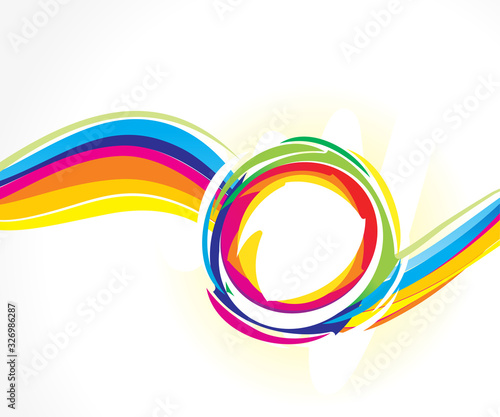 abstract artistic creative rainbow wave background