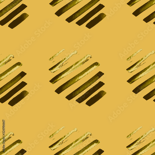 Obraz na płótnie Watercolor seamless pattern with abstract spots and stripes. Creative aquarelle hand drawn texture. Modern grunge watercolor brush stroke. Minimal geometric elements print.