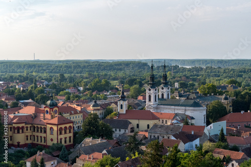 aerial view of the city Sremski Karlovci