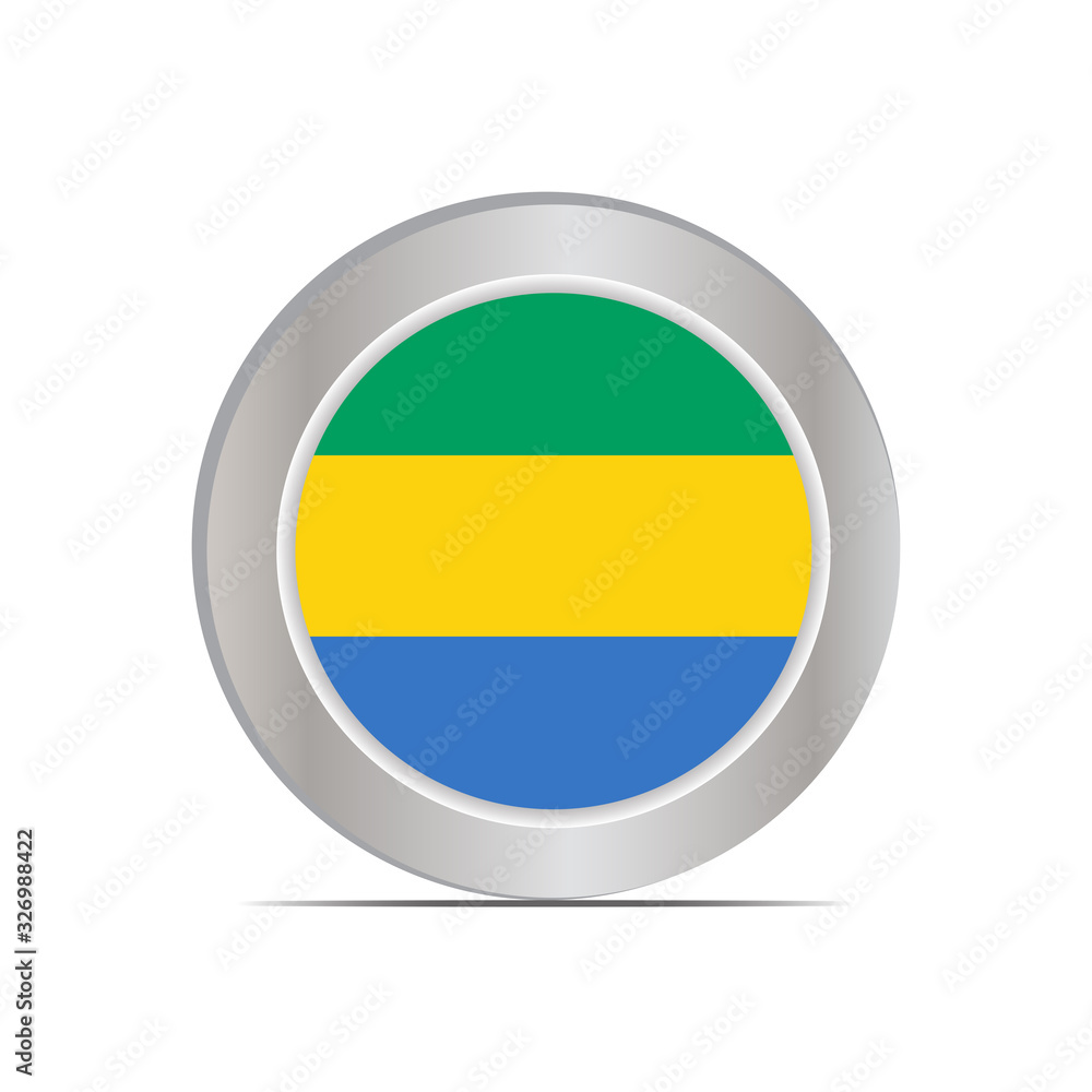 The national flag of the Republic of Gabon is isolated in official colors. The national flag of the Republic of Gabon is isolated in official colors.