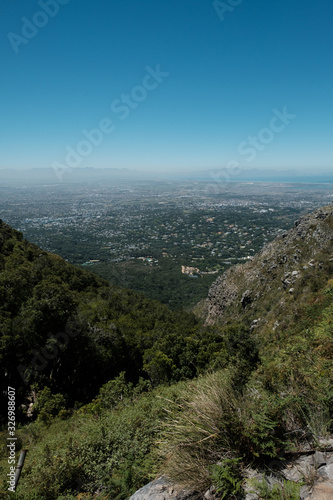 View on Capetown from the top of table mountain