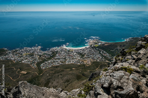 View on Capetown from the top of table mountain