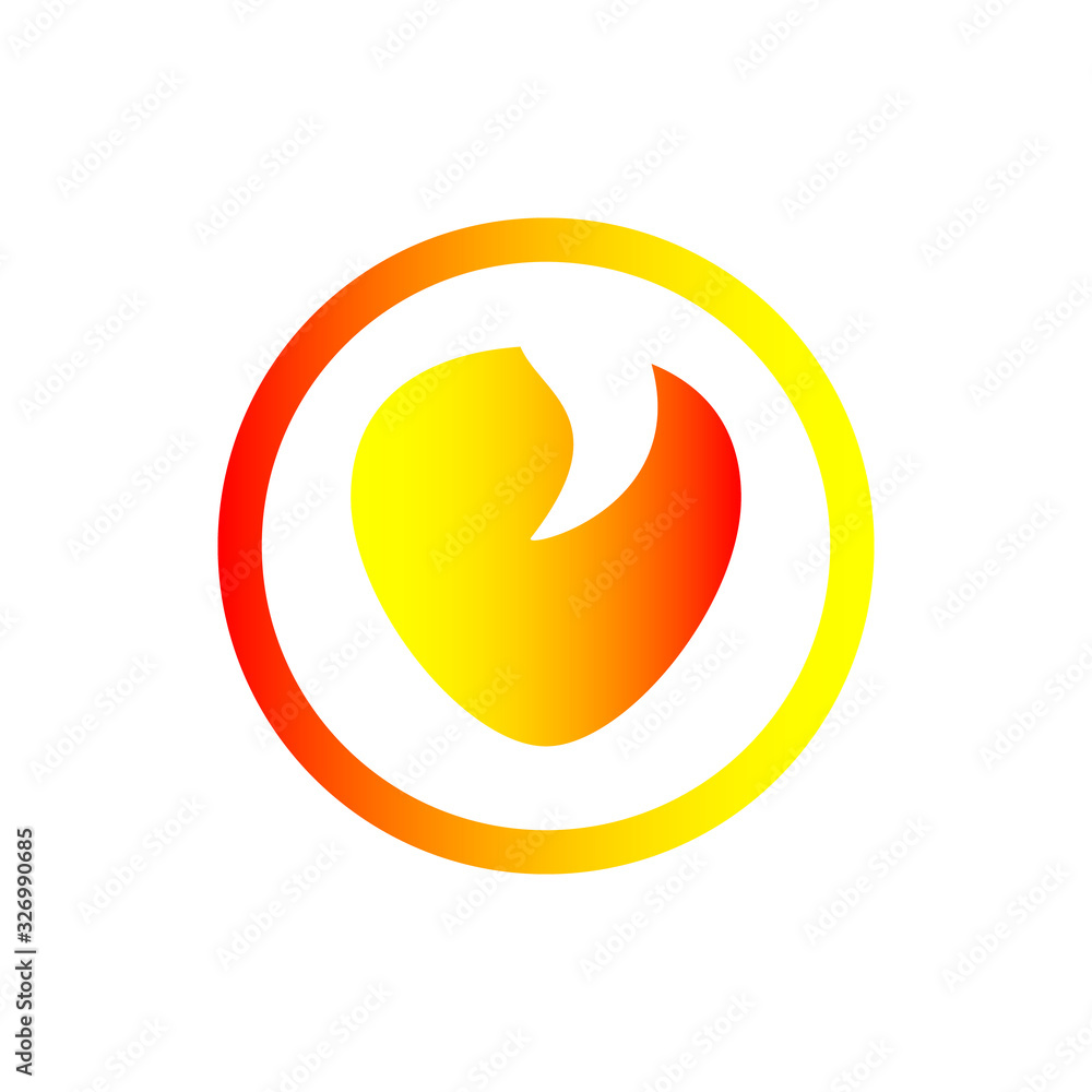 unique design of the logo in the form of a heart with a cutout unique design of the logo in the form of a heart with a cutout