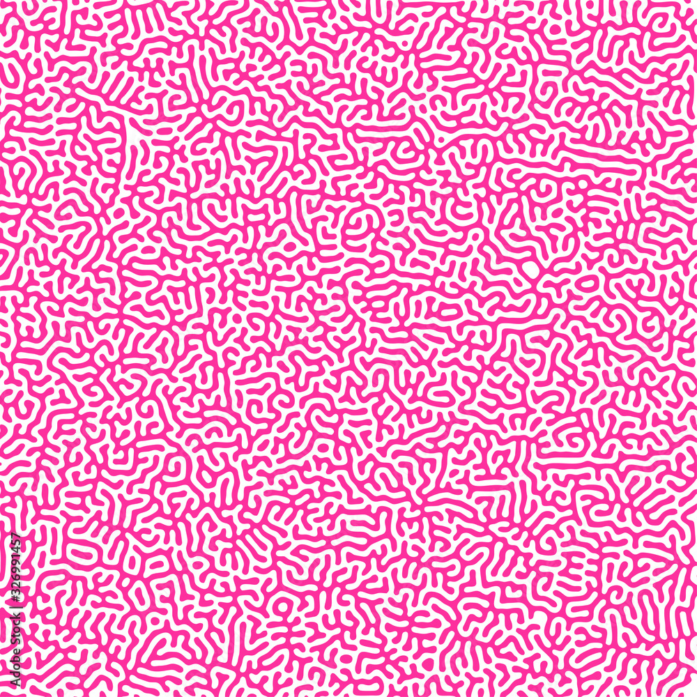 Pink vector diffusion background. Organic pattern in maze style
