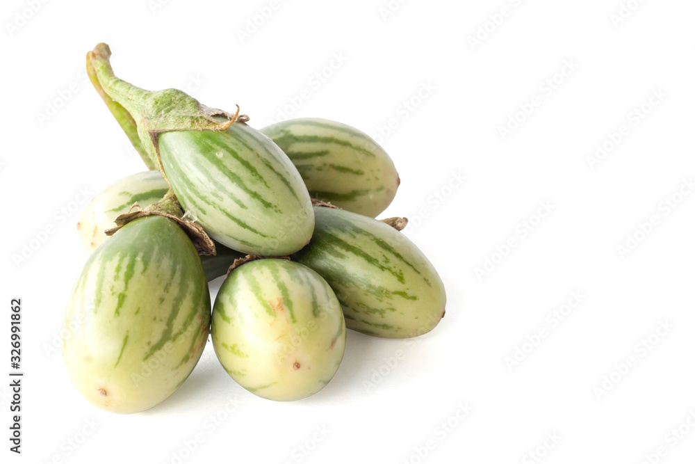 Thai eggplant is a vegetable isolated on white background. Thai eggplant is a vegetable isolated on white background.