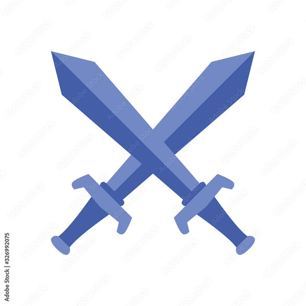 Isolated swords line style icon vector design Isolated swords line style icon vector design