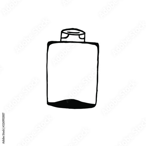  Vector illustration.Close-up of container for cosmetics on a white isolated background.