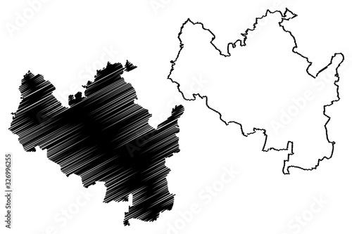Brno City (Czech Republic, Czechia, Moravia) map vector illustration, scribble sketch City of Brno map