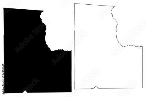 Baker County, Florida (U.S. county, United States of America,USA, U.S., US) map vector illustration, scribble sketch Baker map