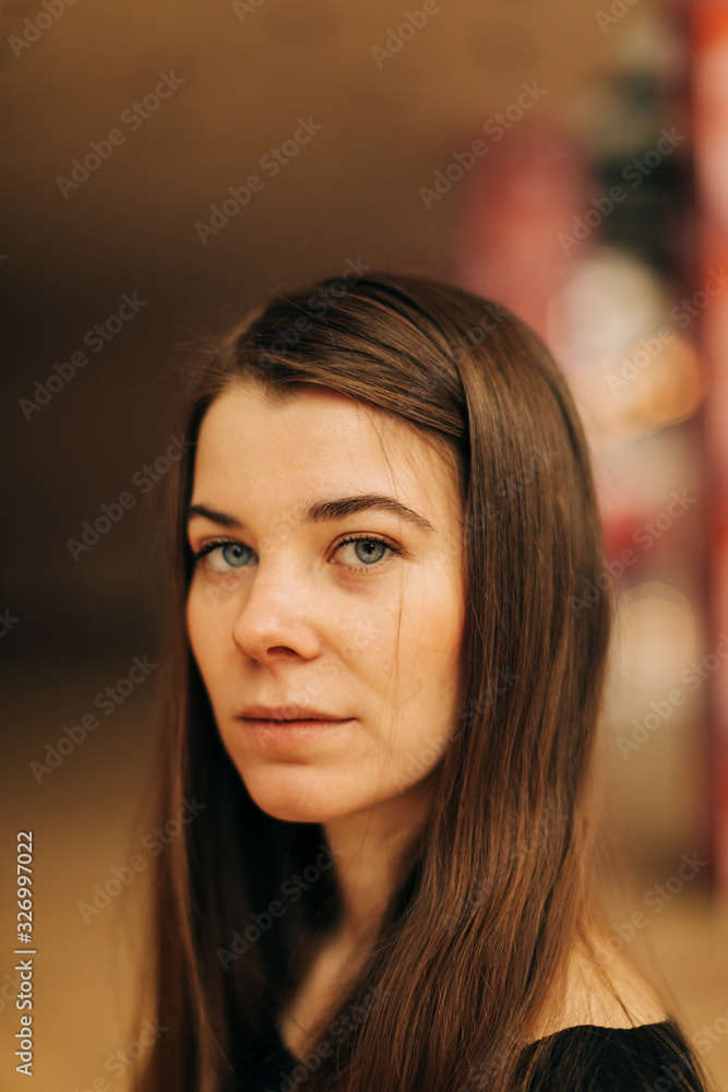 Young pretty woman with long hair Young pretty woman with long hair