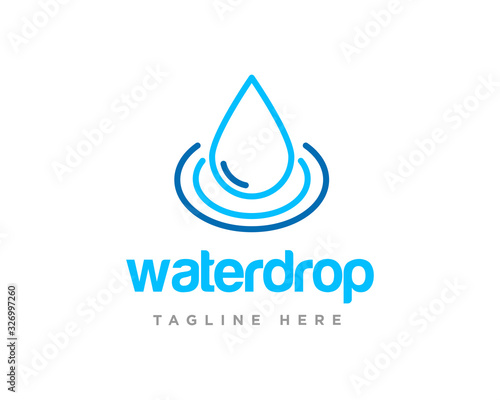 Water Drop Logo Design Vector Template