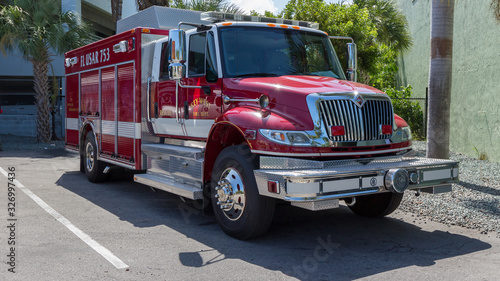 Key West Fire Department Truck Florida