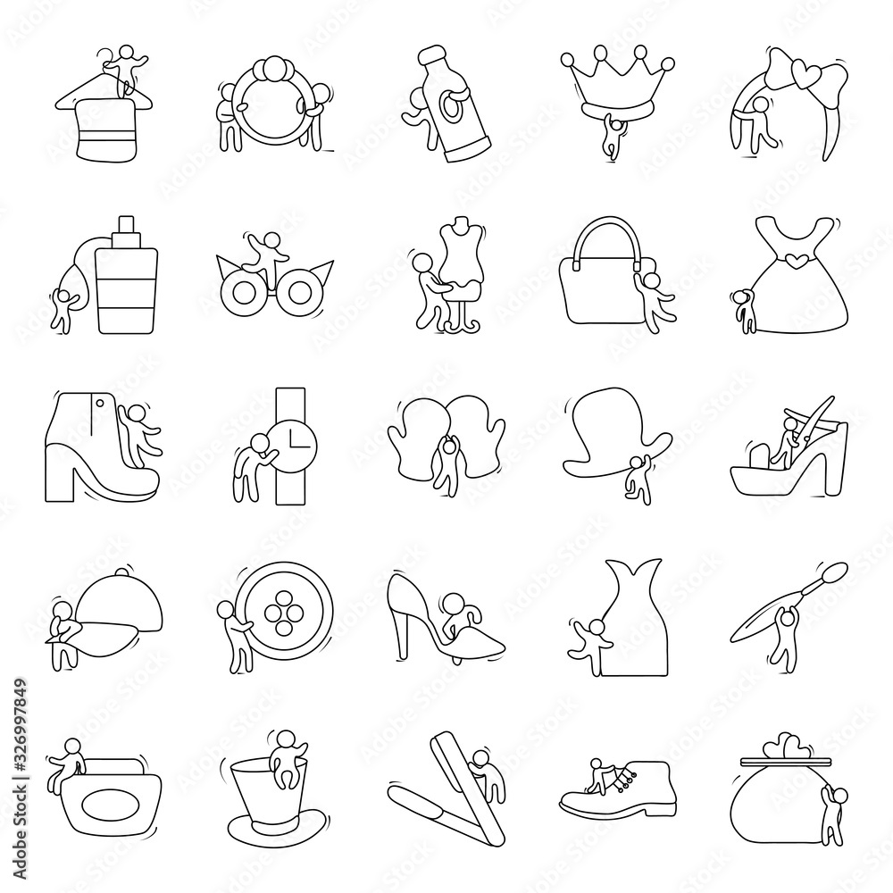 Fashion Accessories Doodle Vectors Pack Fashion Accessories Doodle Vectors Pack