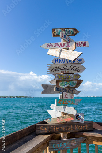 The Key West Direction panels in Florida