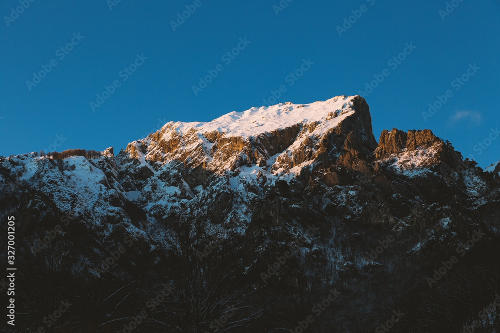 Amazing View of Rocky Snowy Mountain
