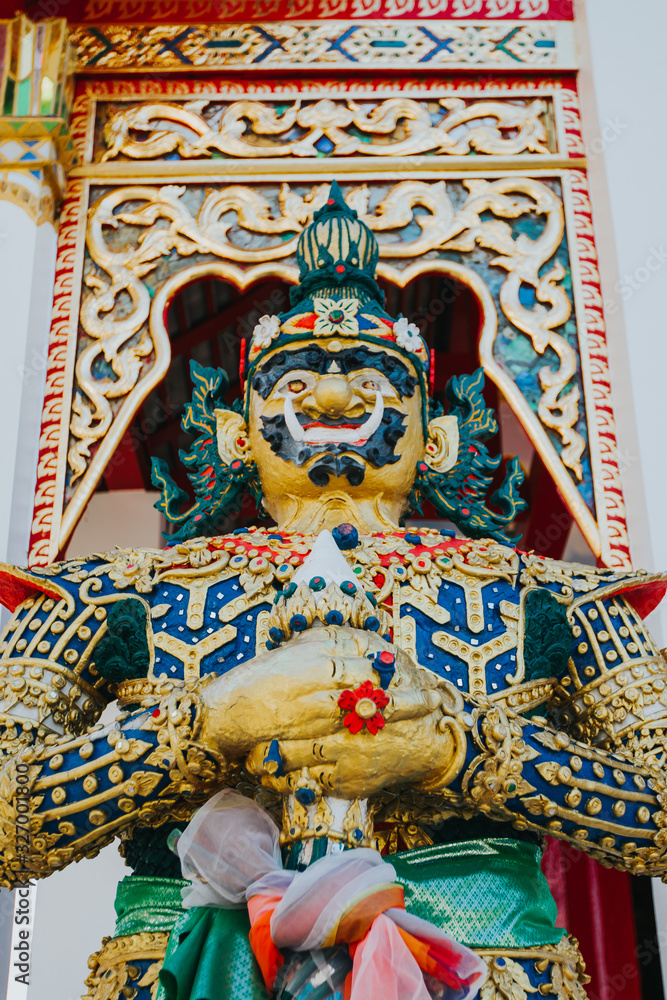 Fototapeta premium Chiang Mai, Thailand - JULY 15, 2019 Beautiful Buddha temples in Chiang Mai, one of the most visited places by tourists in Thailand. 