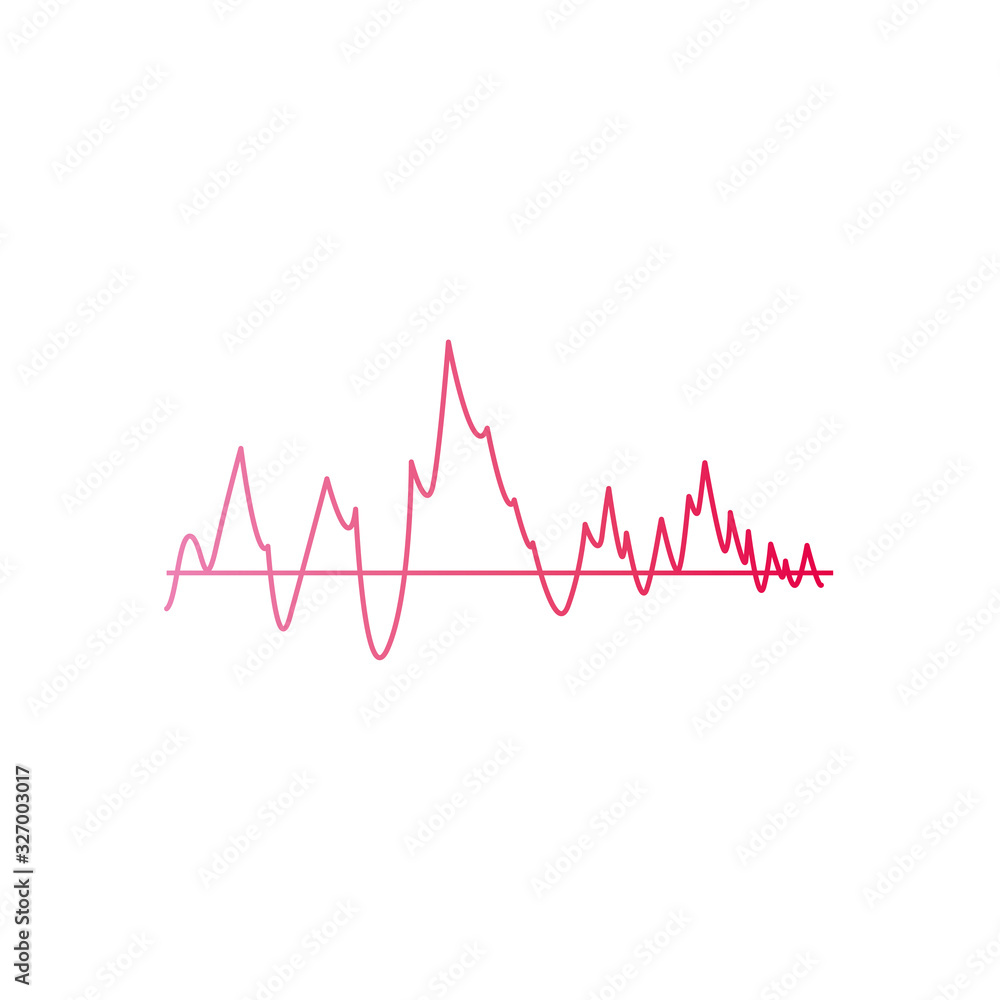 Isolated wave gradient style icon vector design Isolated wave gradient style icon vector design