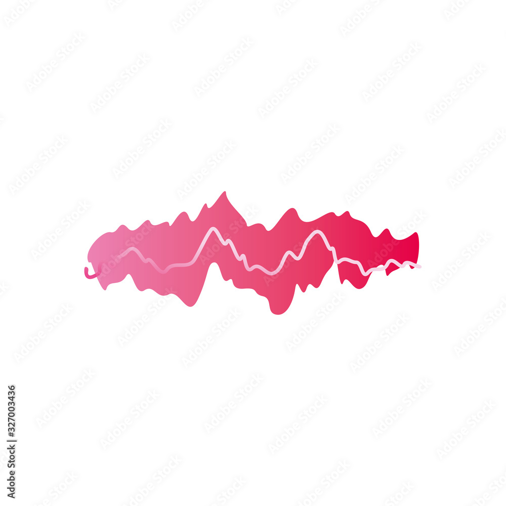 Isolated wave gradient style icon vector design Isolated wave gradient style icon vector design
