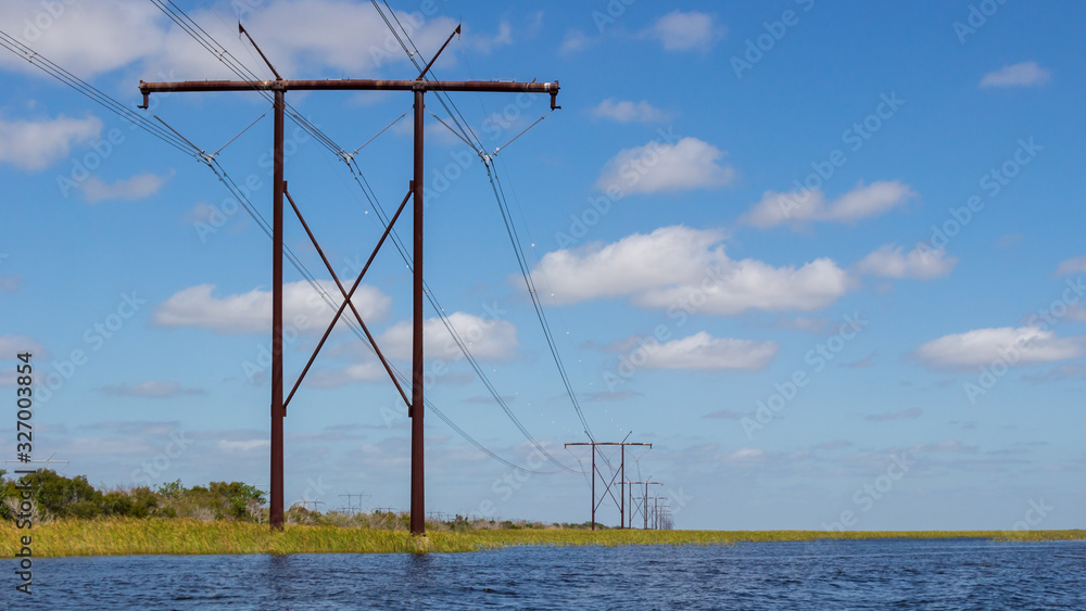 The Everglades Power Line in Florida
