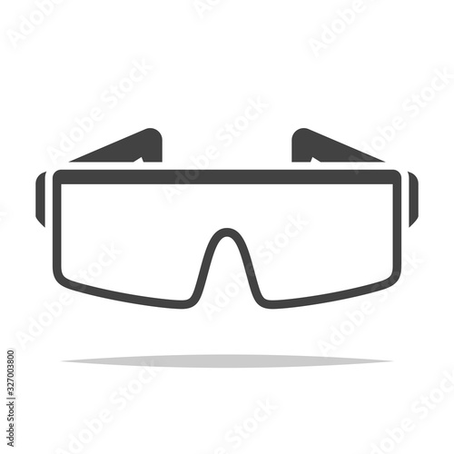 Safety glasses icon transparent vector