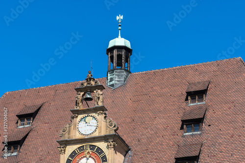 Uhrengiebel und Türmchen am Rathaus in Heilbronn photo