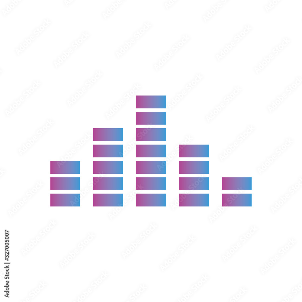Fototapeta premium Isolated wave gradient style icon vector design