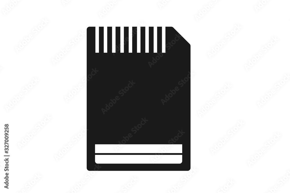Memory card icon, sd card vector isolated 