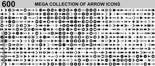 Mega collection of Arrow Icons. Arrow vector icon. Arrow icon. Arrows Collection. Arrows Black vector on white background  in trendy flat style icon for web site design, logo, app, UI design
