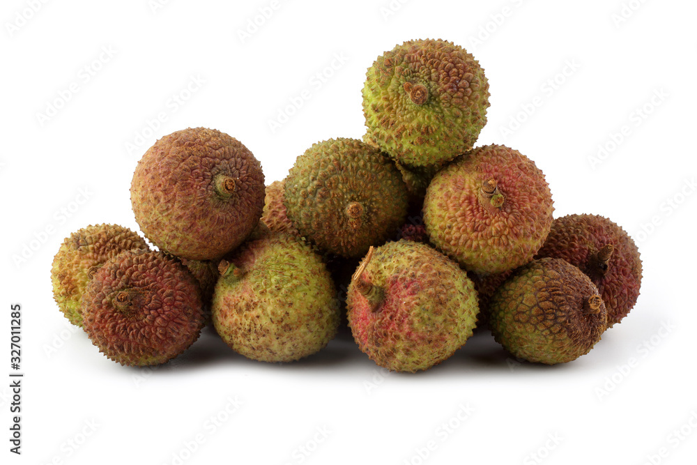 Lychee fruits isolated on white Lychee fruits isolated on white