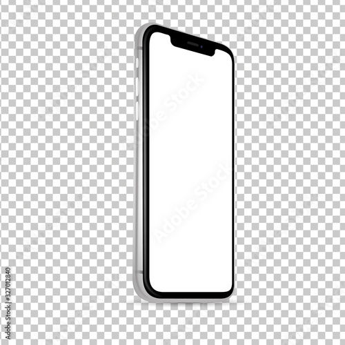 Mockup smartphone left background png  object isolated on background.