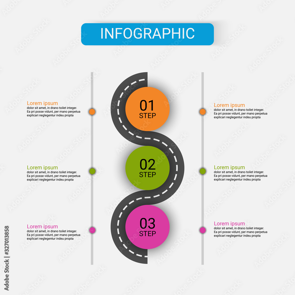 Fototapeta premium Presentation business infographic template with 3 options