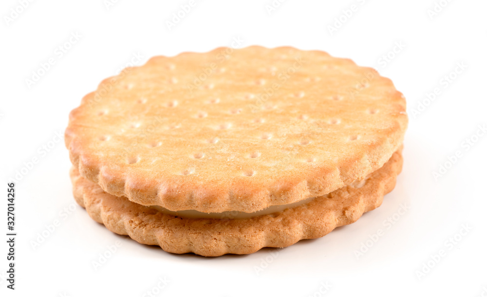 cracker cookies isolated on a white background. cracker cookies isolated on a white background.