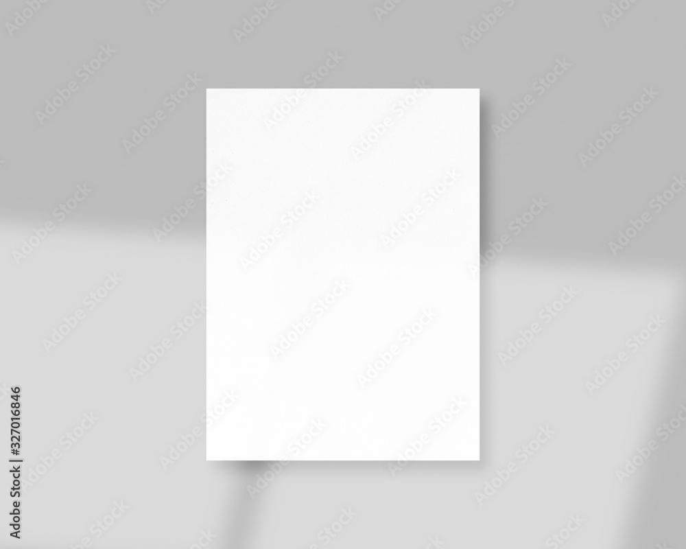 Blank white paper mockup with shadow Overlay. Mockup scene. Photo mockup with clipping path. Blank white paper mockup with shadow Overlay. Mockup scene. Photo mockup with clipping path.