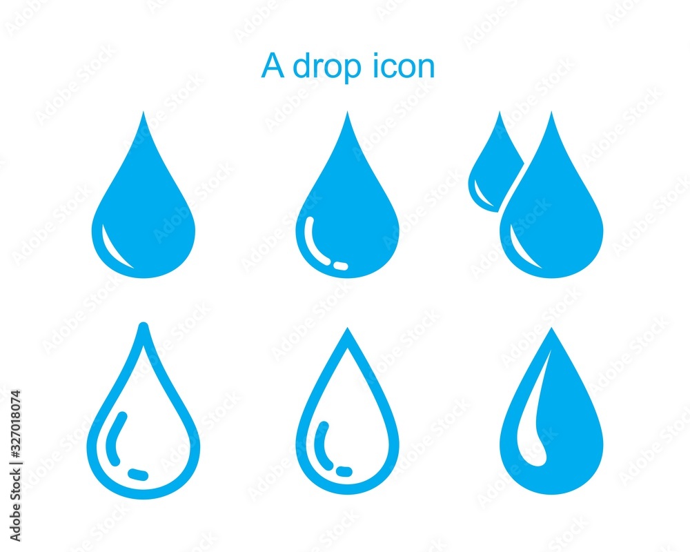 A drop icon symbol Flat vector illustration for graphic and web design. A drop icon symbol Flat vector illustration for graphic and web design.