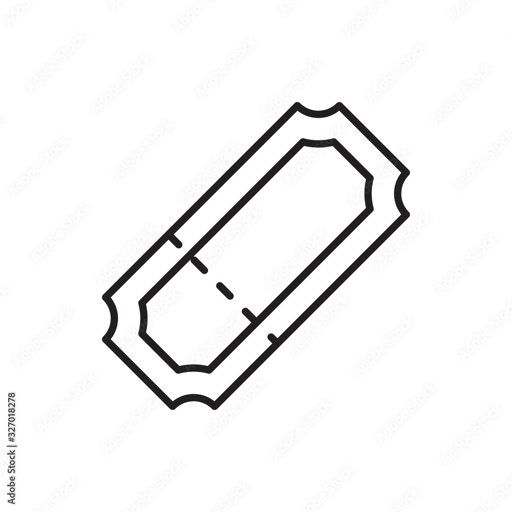 Ticket symbol Flat vector illustration for graphic and web design. Ticket symbol Flat vector illustration for graphic and web design.