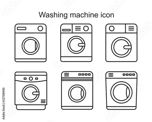 Washing machine icon symbol Flat vector illustration for graphic and web design.