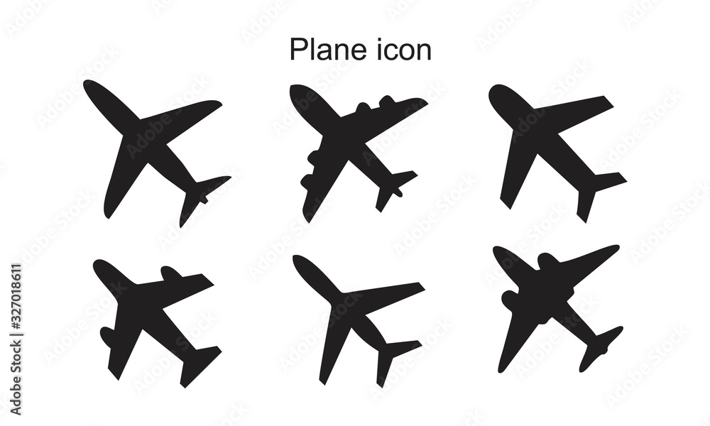 Plane icon symbol Flat vector illustration for graphic and web design.