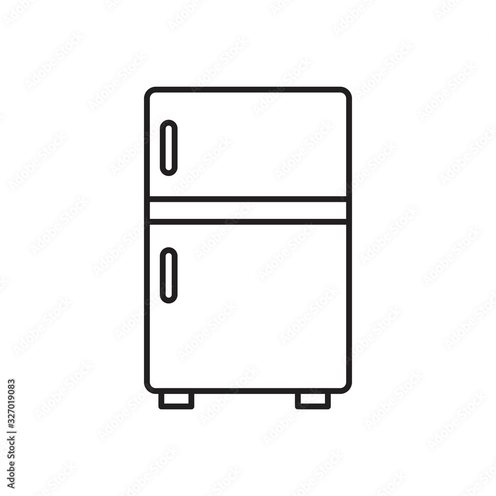Refrigerator icon symbol Flat vector illustration for graphic and web design. Refrigerator icon symbol Flat vector illustration for graphic and web design.