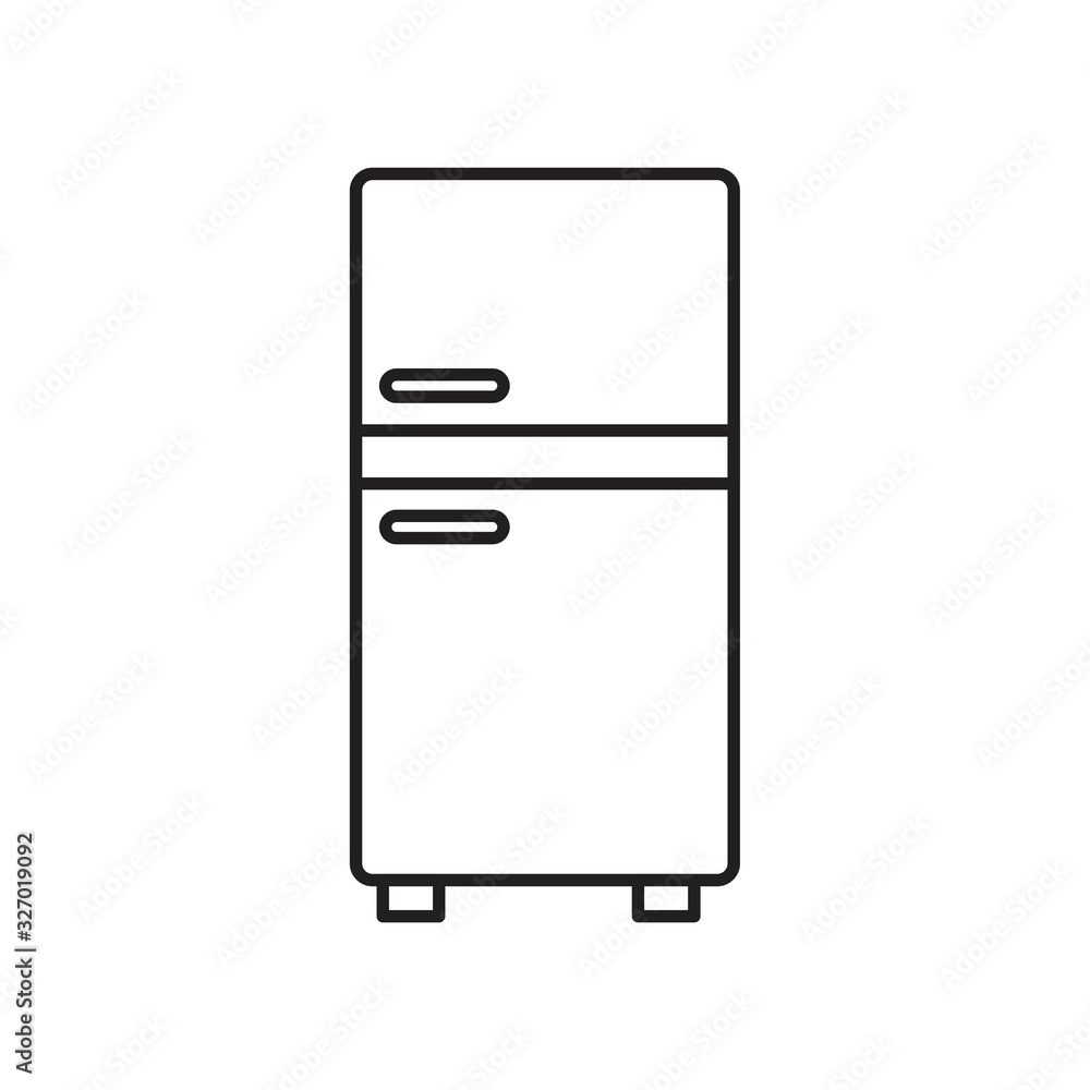 Refrigerator icon symbol Flat vector illustration for graphic and web design. Refrigerator icon symbol Flat vector illustration for graphic and web design.