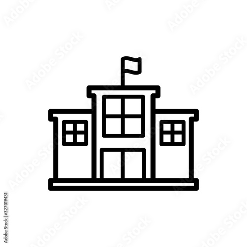 school building icon vector template
