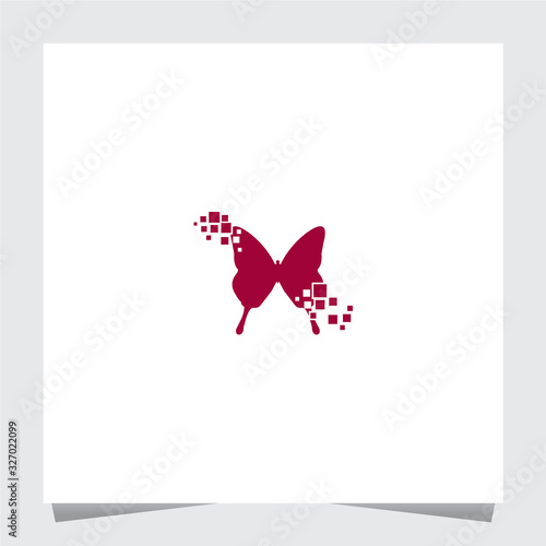 Pixel Butterfly Logo Inspirations Template