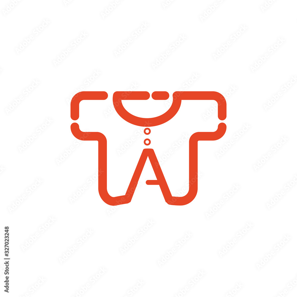 logo letter a with t shirt vector design logo letter a with t shirt vector design