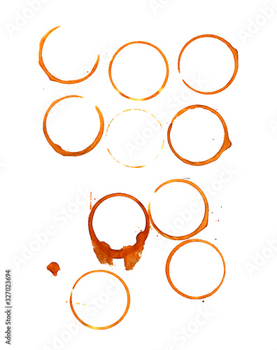 brown coffee ring vector image