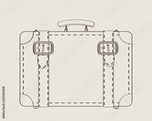 Vintage travel luggage, suitcase