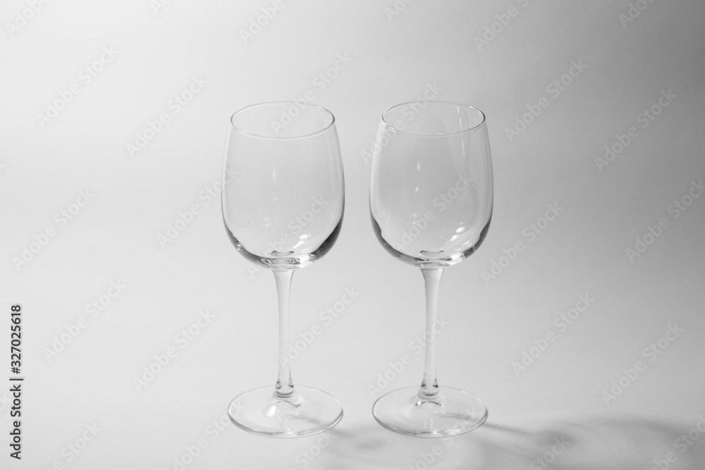 wine glass on a white background